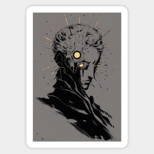 Death Mask Illustration Sticker